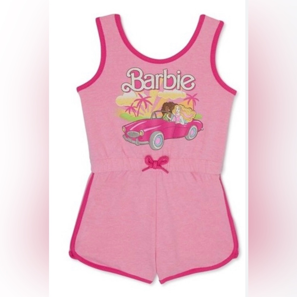 Barbie Toddler Girls Romper Pink Size 4T Soft Cotton Blend Cute Romper